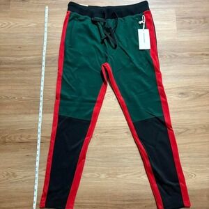 American Bazi Green/Red Track Pants – Size L – Brand New w/ Tags